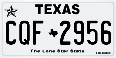 TX license plate CQF2956