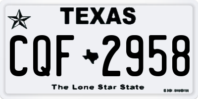 TX license plate CQF2958