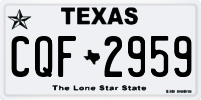TX license plate CQF2959