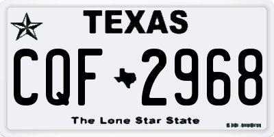 TX license plate CQF2968