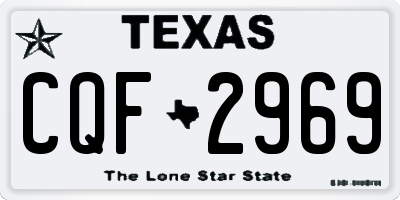 TX license plate CQF2969