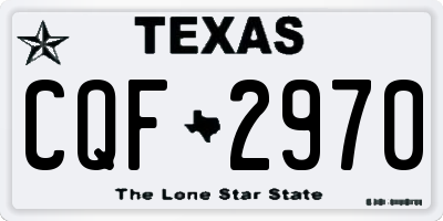 TX license plate CQF2970