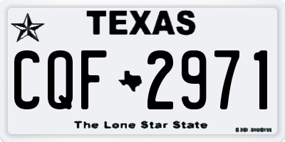 TX license plate CQF2971
