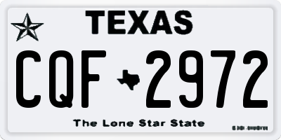 TX license plate CQF2972