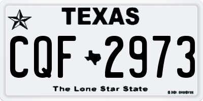 TX license plate CQF2973
