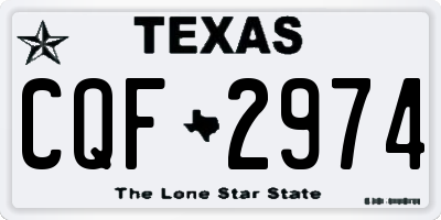 TX license plate CQF2974