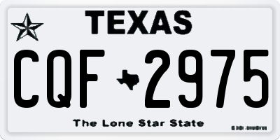 TX license plate CQF2975