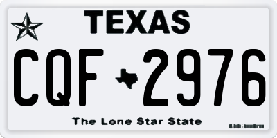 TX license plate CQF2976