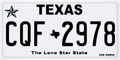 TX license plate CQF2978