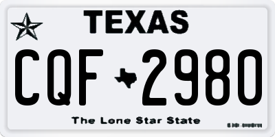 TX license plate CQF2980