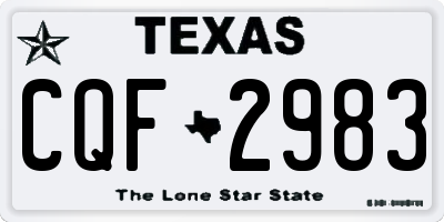 TX license plate CQF2983