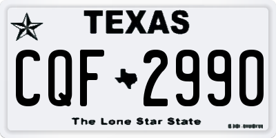 TX license plate CQF2990