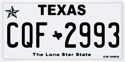 TX license plate CQF2993