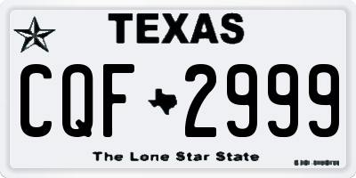 TX license plate CQF2999