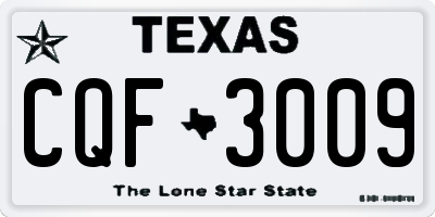 TX license plate CQF3009
