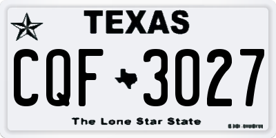 TX license plate CQF3027