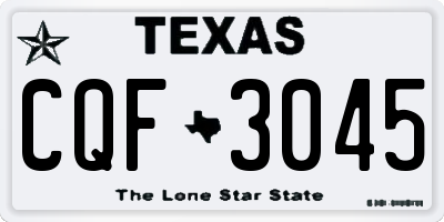 TX license plate CQF3045