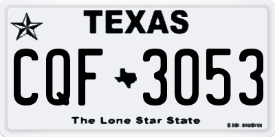 TX license plate CQF3053
