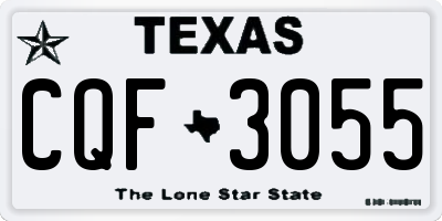 TX license plate CQF3055