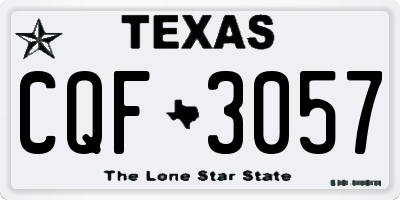 TX license plate CQF3057