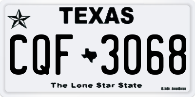 TX license plate CQF3068