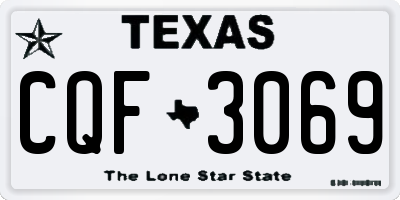 TX license plate CQF3069