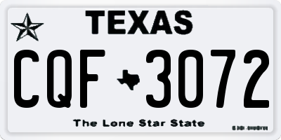 TX license plate CQF3072