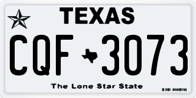 TX license plate CQF3073