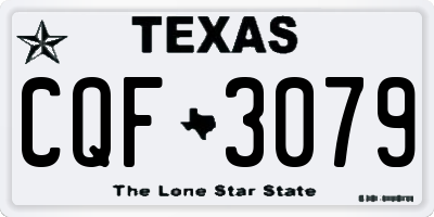 TX license plate CQF3079
