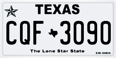 TX license plate CQF3090