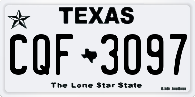 TX license plate CQF3097