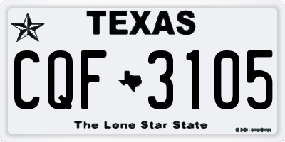 TX license plate CQF3105