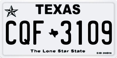 TX license plate CQF3109