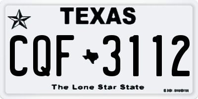TX license plate CQF3112