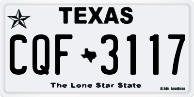 TX license plate CQF3117