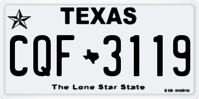 TX license plate CQF3119