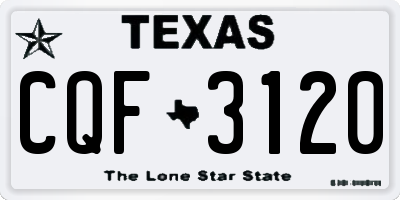 TX license plate CQF3120
