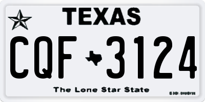 TX license plate CQF3124