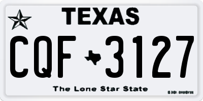 TX license plate CQF3127