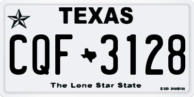 TX license plate CQF3128