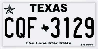 TX license plate CQF3129