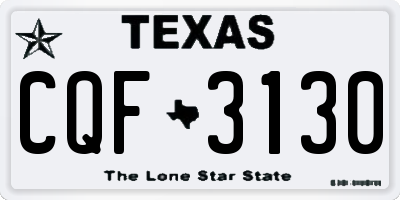 TX license plate CQF3130