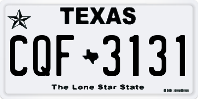 TX license plate CQF3131