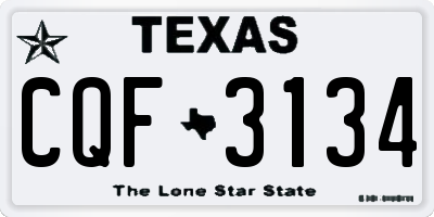 TX license plate CQF3134