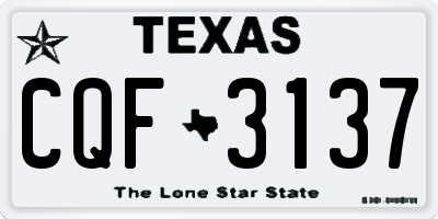 TX license plate CQF3137