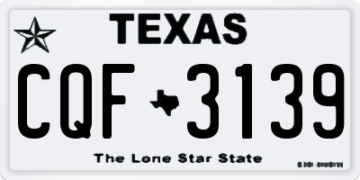 TX license plate CQF3139