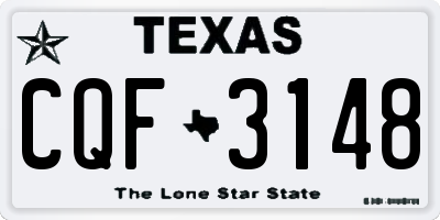TX license plate CQF3148