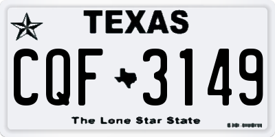 TX license plate CQF3149