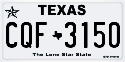 TX license plate CQF3150