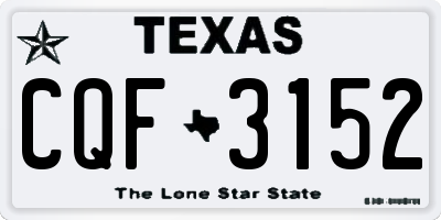 TX license plate CQF3152